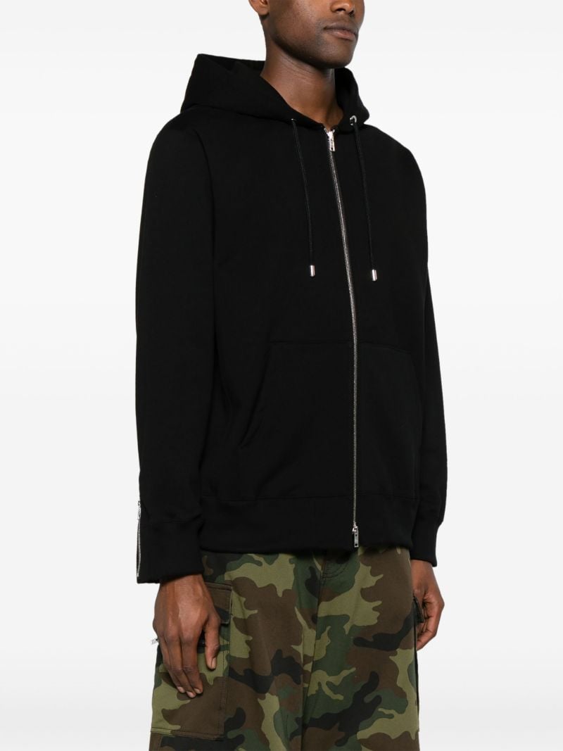 Black Crystal Skull-embellished Hoodie