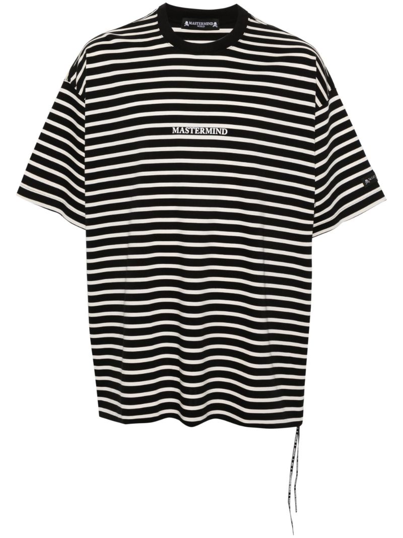 Black Striped Cotton T-shirt
