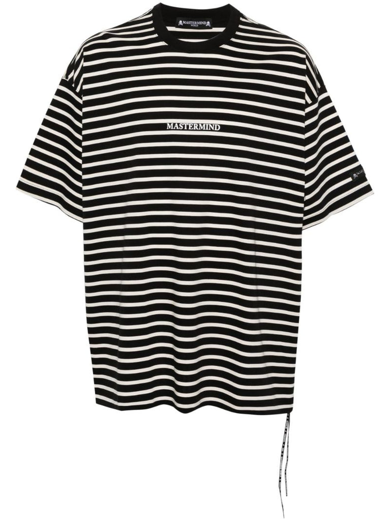 Black Striped Cotton T-shirt