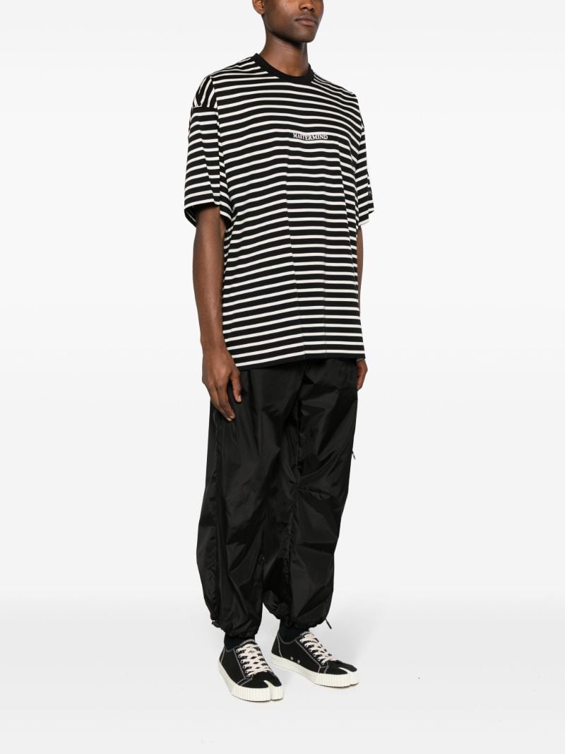 Black Striped Cotton T-shirt