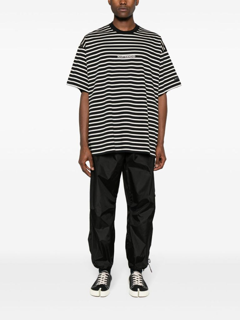 Black Striped Cotton T-shirt