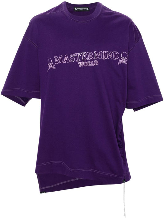 Purple Logo-print T-shirt