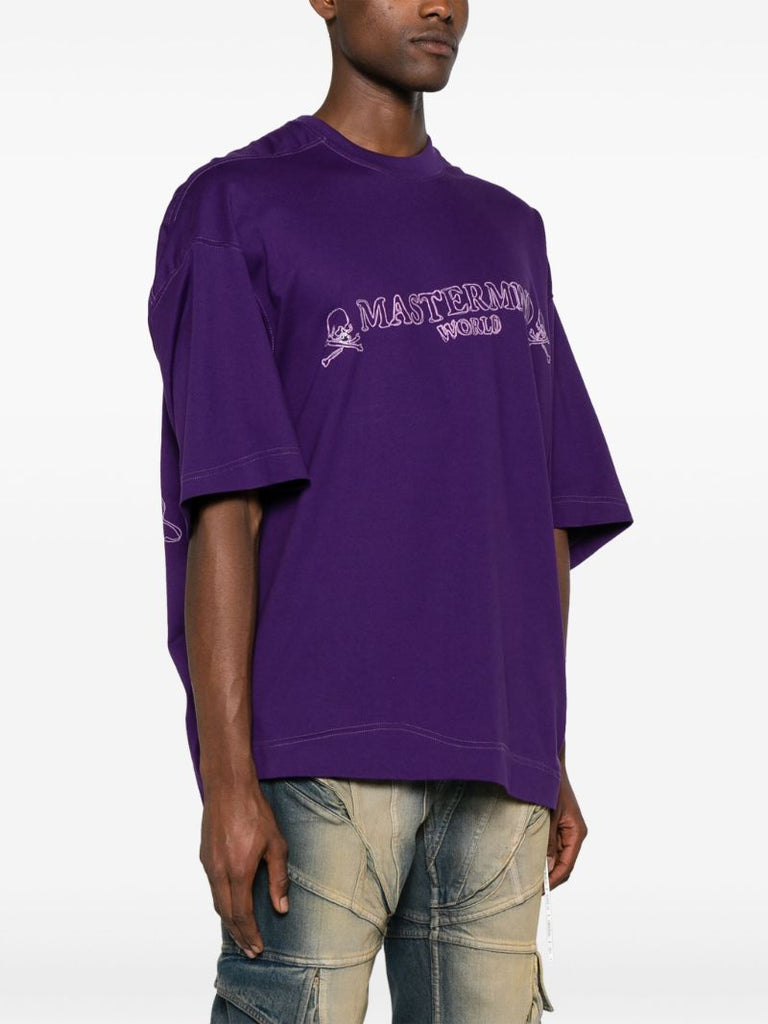 Purple Logo-print T-shirt