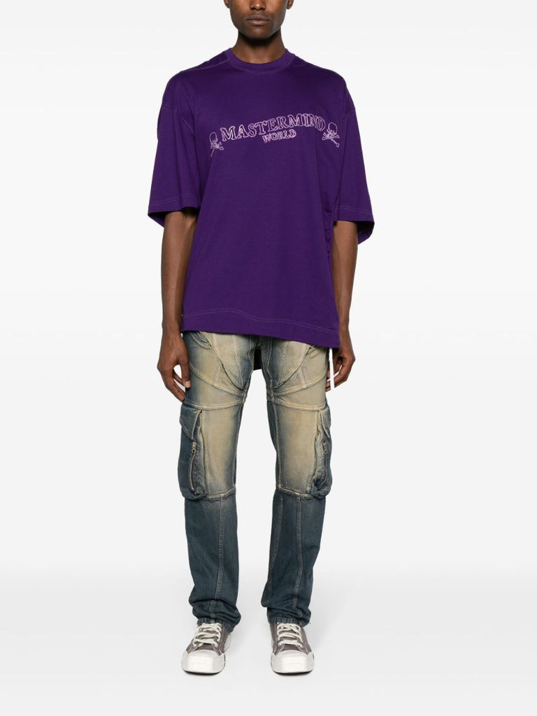 Purple Logo-print T-shirt
