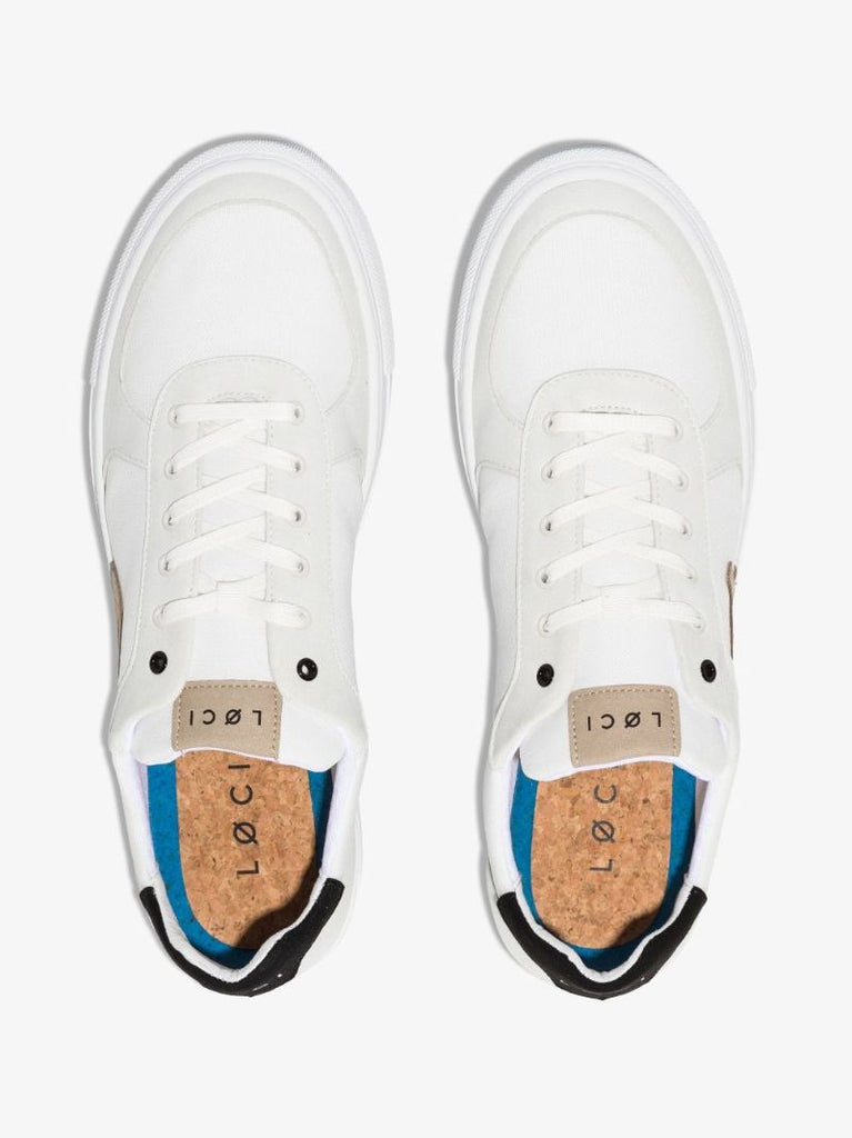 White Seven Low Top Suede Sneakers