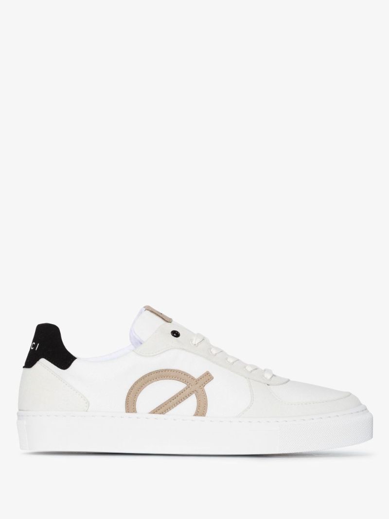 White Seven Low Top Suede Sneakers
