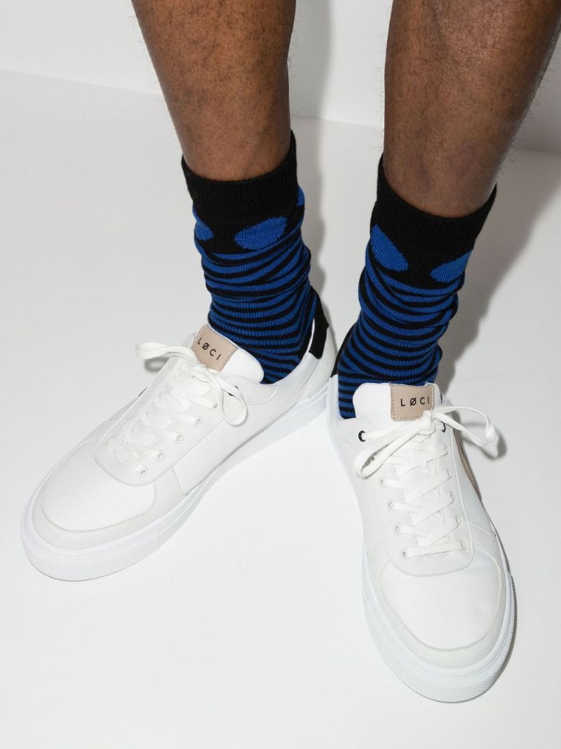 White Seven Low Top Suede Sneakers