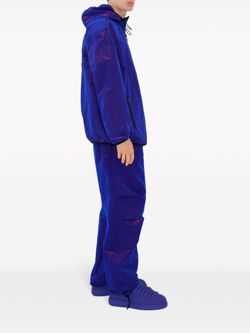 Purple Ekd-embroidered Hooded Jacket