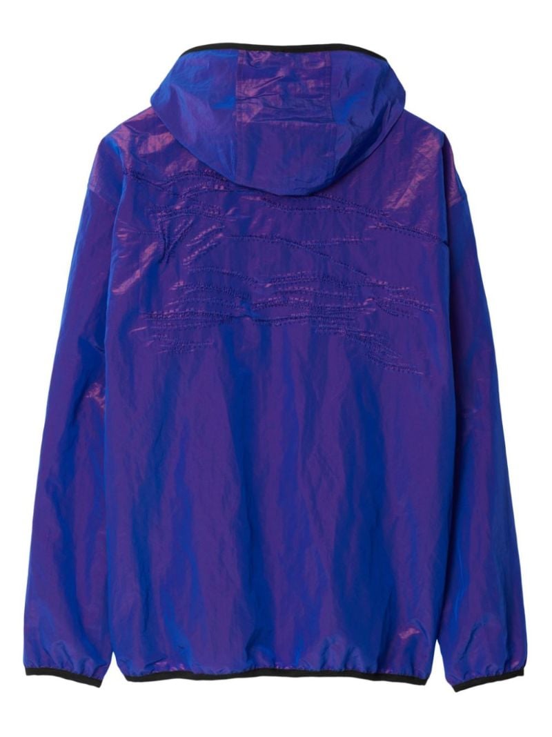 Purple Ekd-embroidered Hooded Jacket