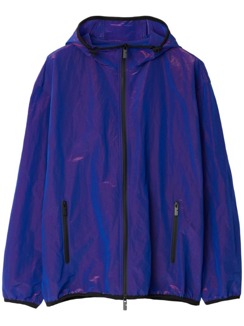 Purple Ekd-embroidered Hooded Jacket