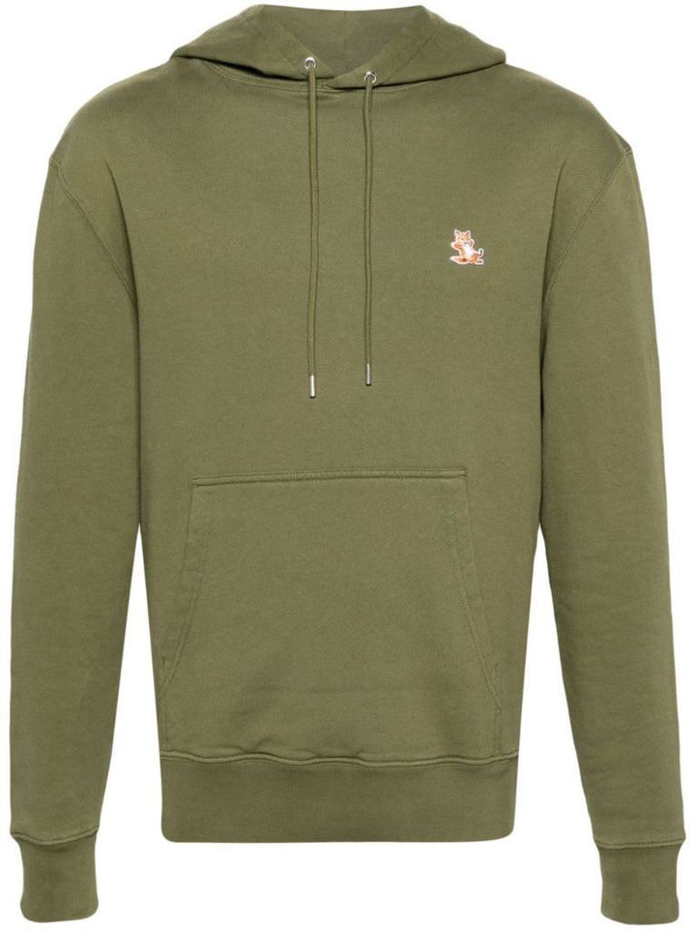 Green Chillax Fox Cotton Hoodie