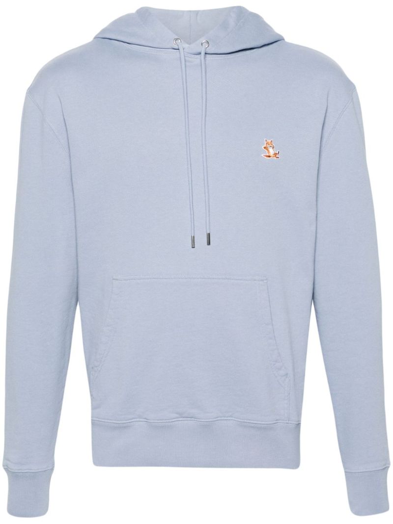 Blue Chillax Fox Cotton Hoodie