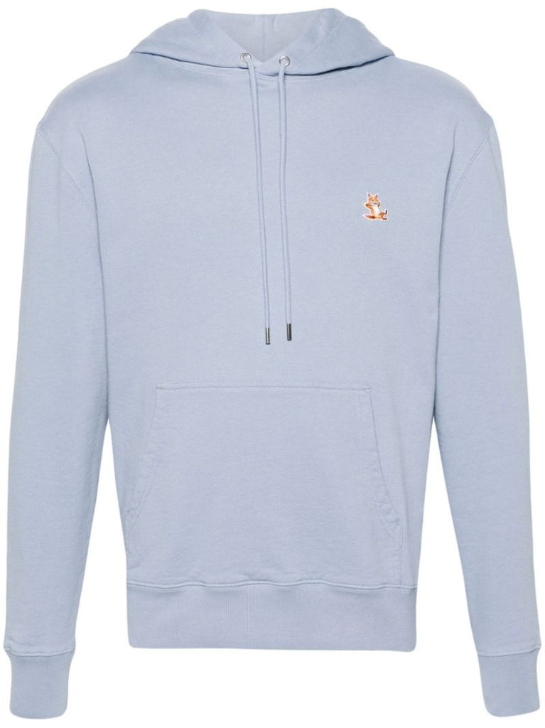 Blue Chillax Fox Cotton Hoodie