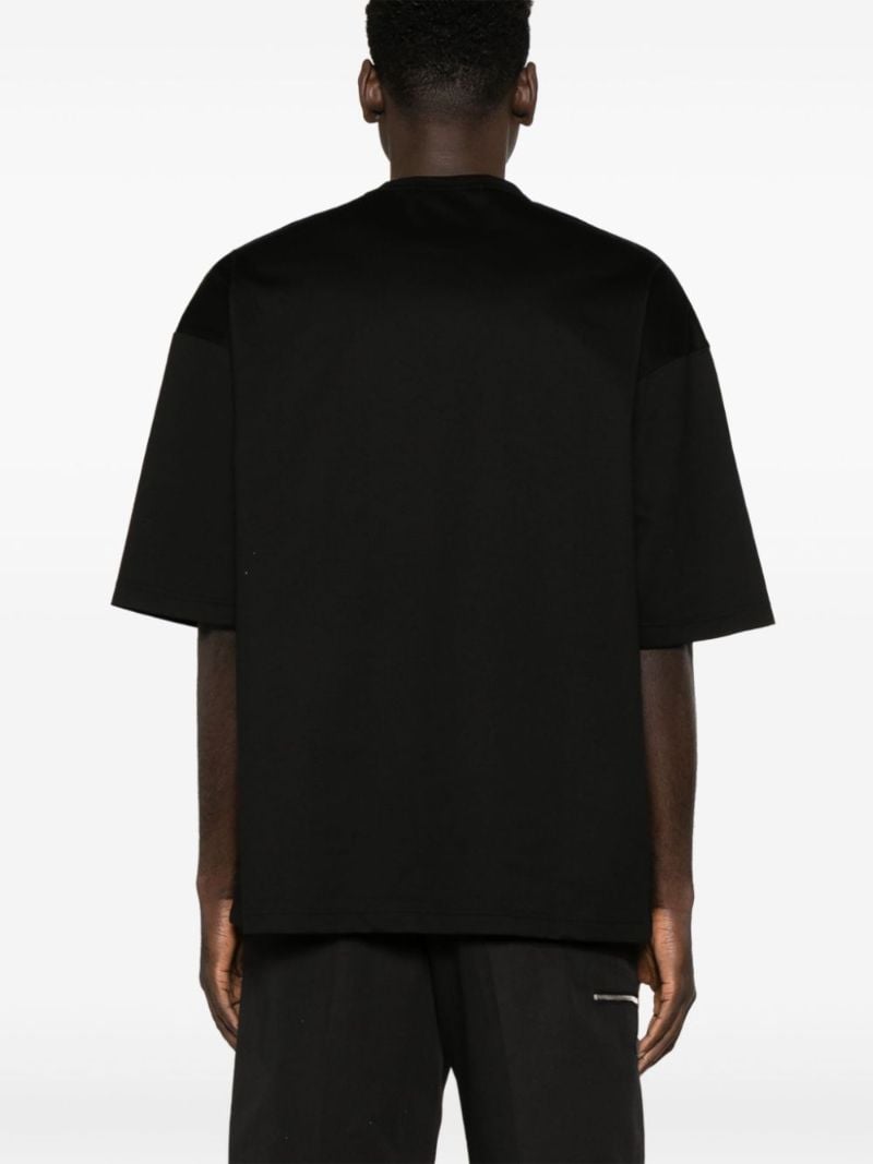 Black Zip-pocket Cotton T-shirt