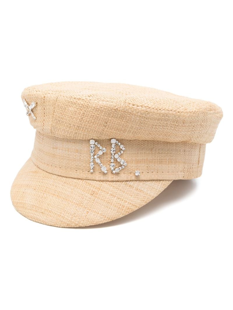 Neutral Straw Baker Boy Hat