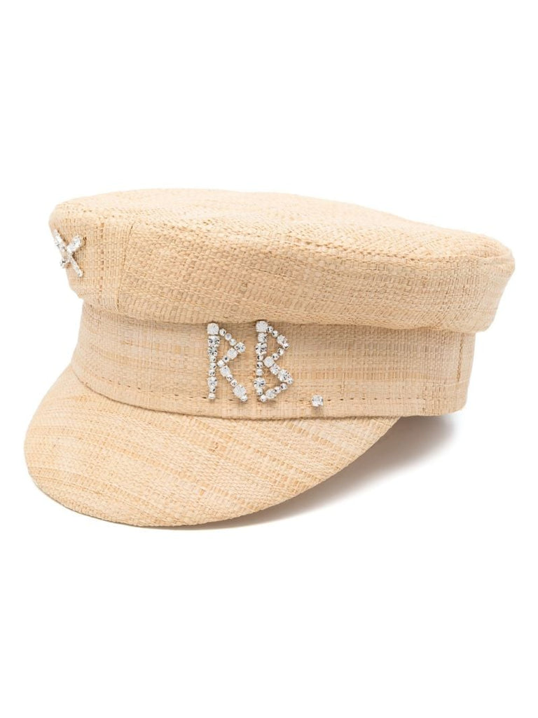 Neutral Straw Baker Boy Hat