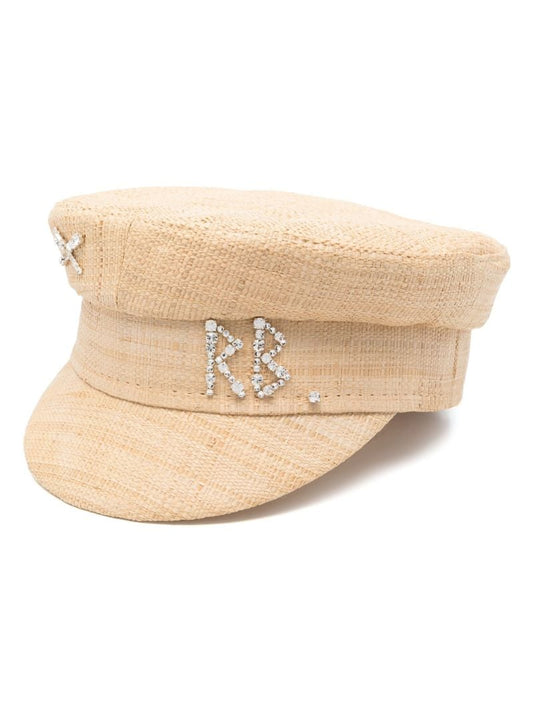 Neutral Straw Baker Boy Hat