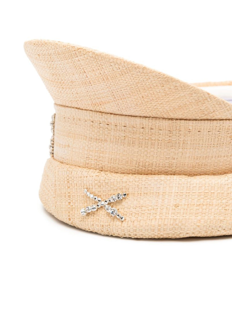 Neutral Straw Baker Boy Hat