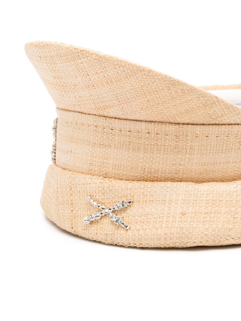 Neutral Straw Baker Boy Hat