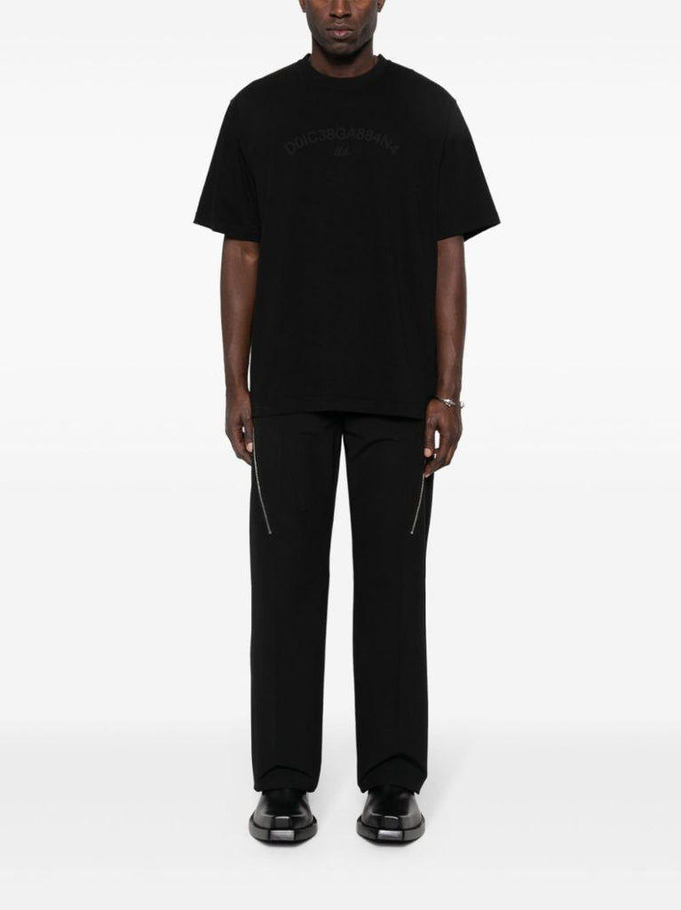 Black Logo-print Cotton T-shirt