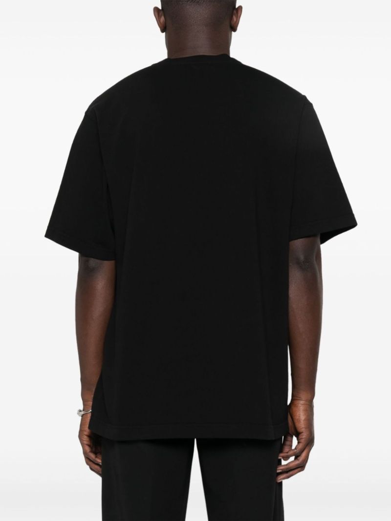 Black Logo-print Cotton T-shirt