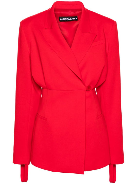 Red Stirrup-cuffs Blazer