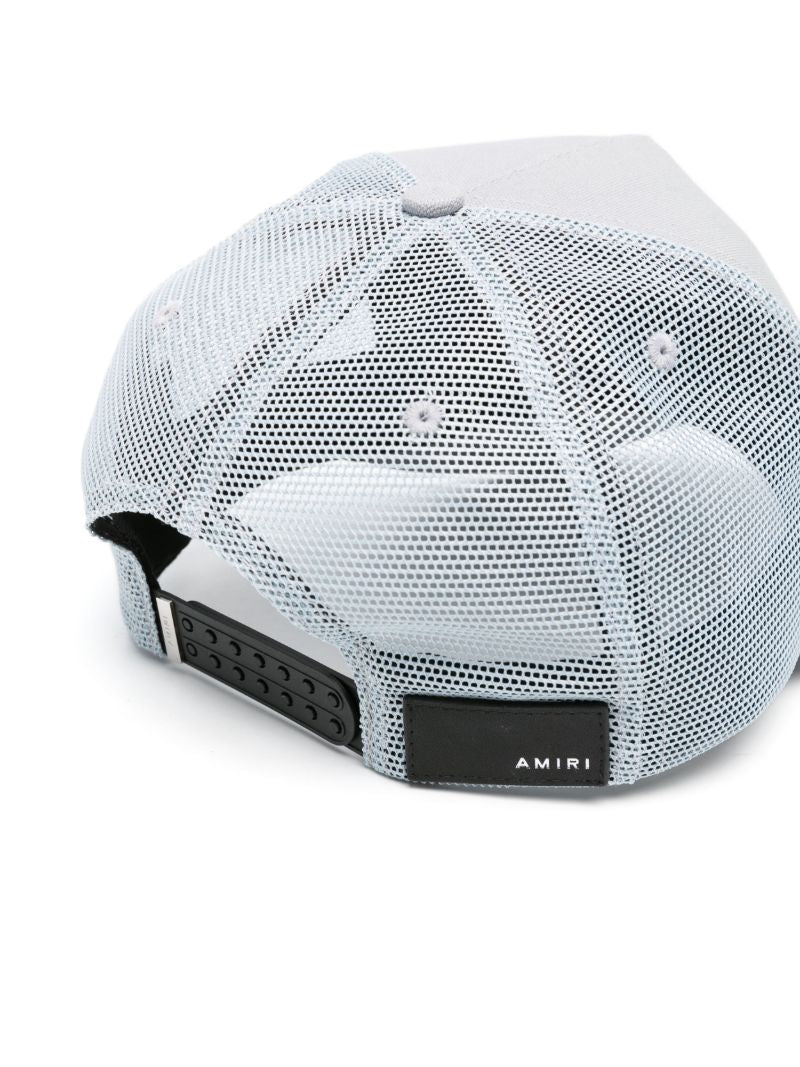 Grey Three Star Cotton Trucker Hat