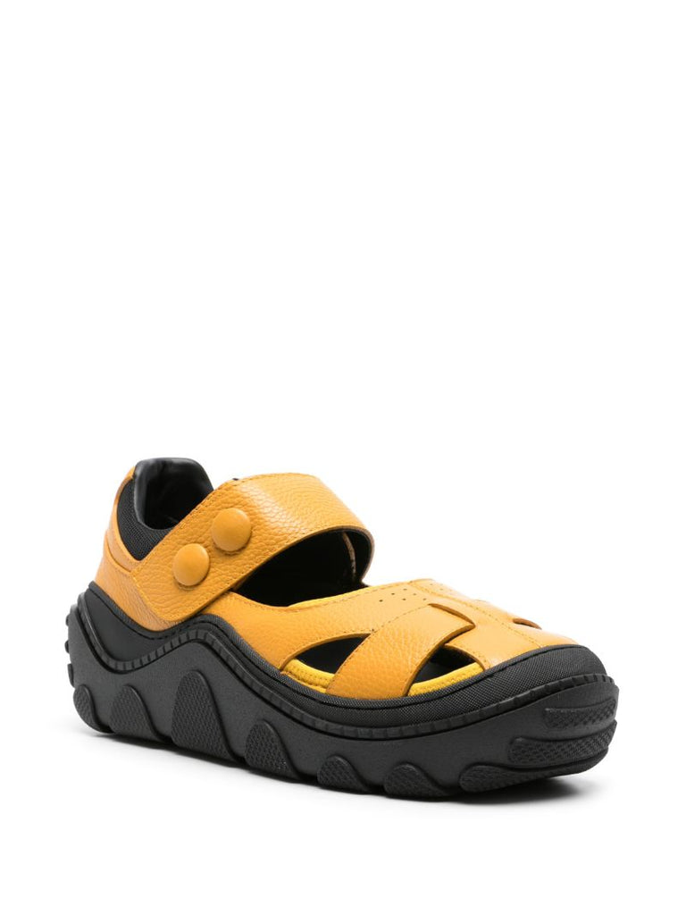 Yellow Hybrid Leather Sandals