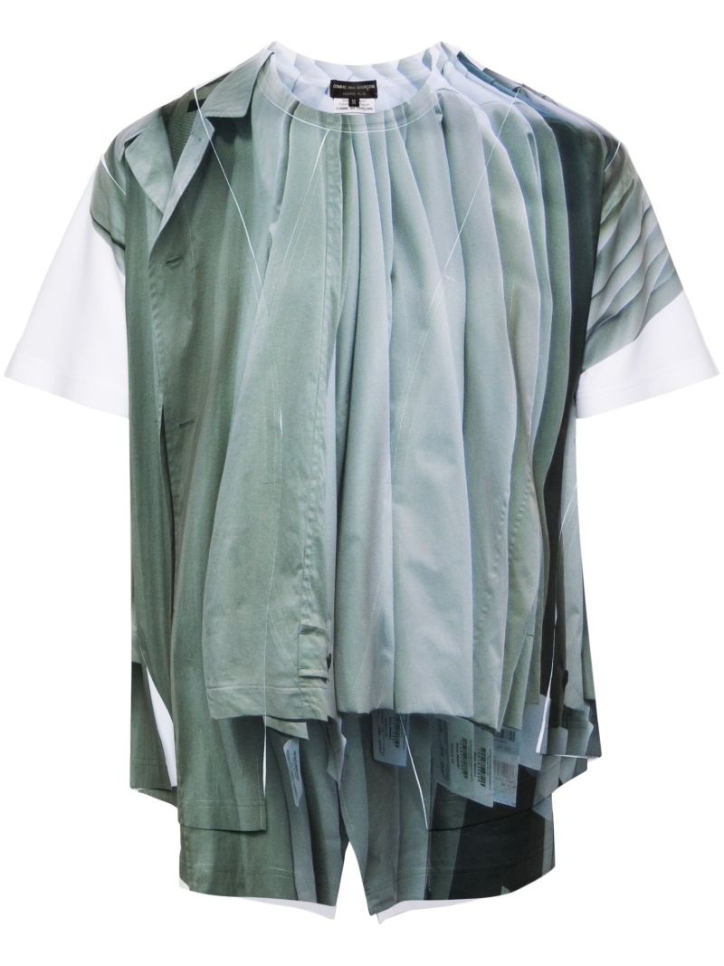 Grey Trompe L'oeil T-shirt