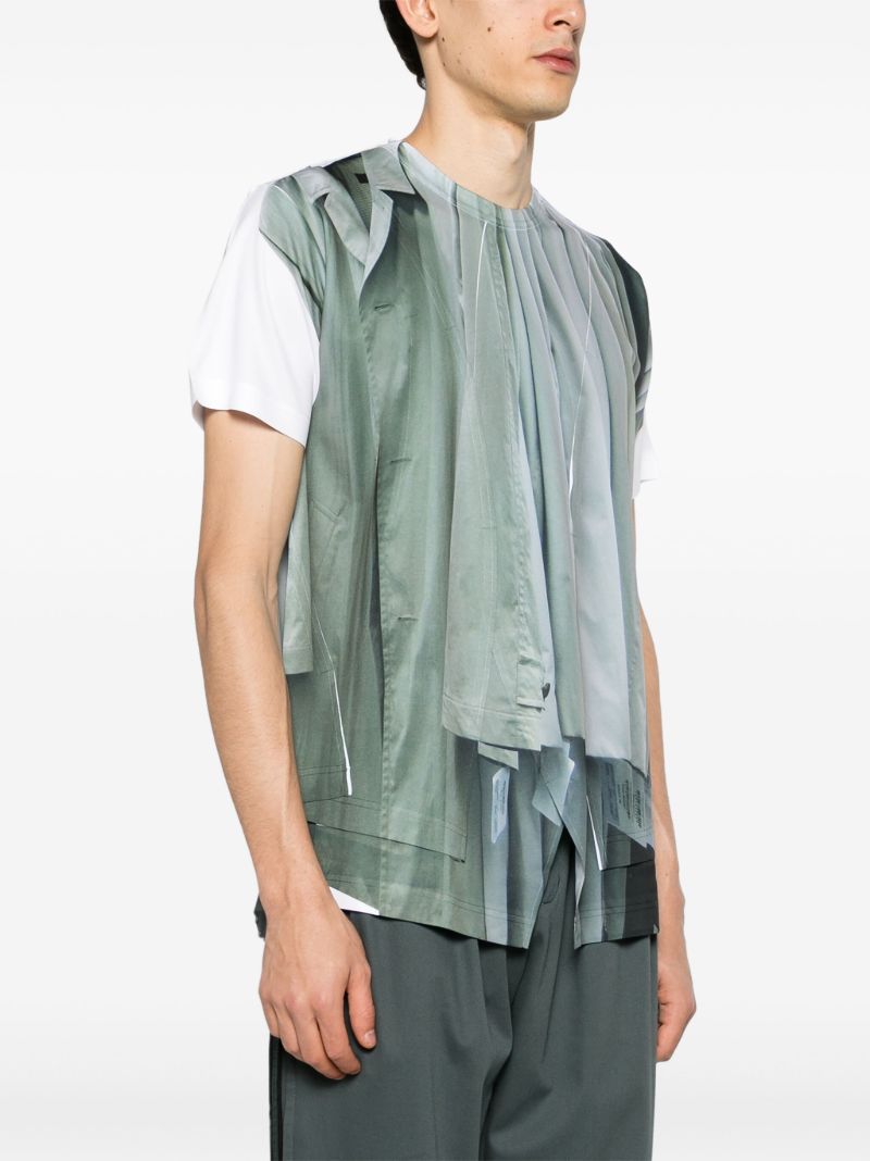 Grey Trompe L'oeil T-shirt
