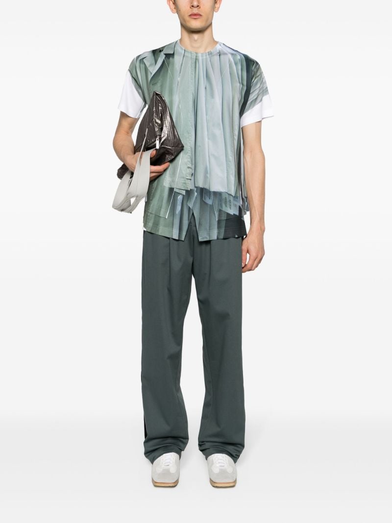 Grey Trompe L'oeil T-shirt