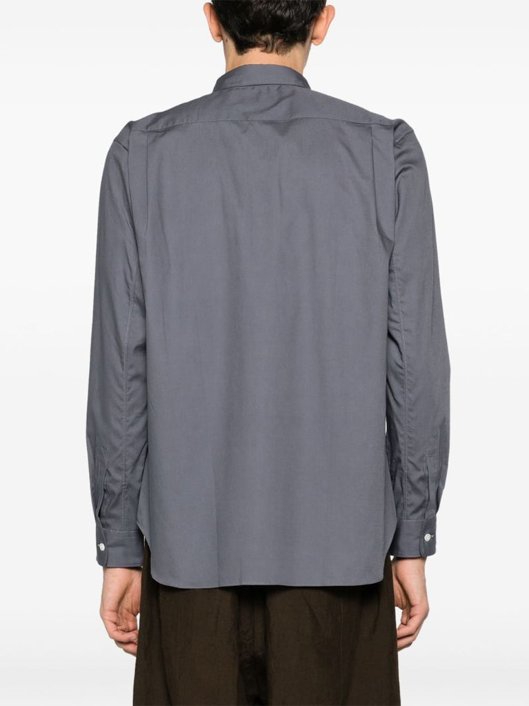 Grey Cotton Poplin Shirt