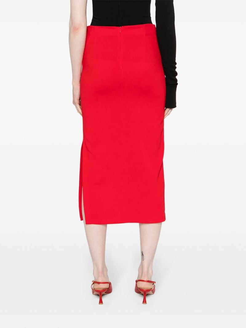 Red Cady Midi Skirt