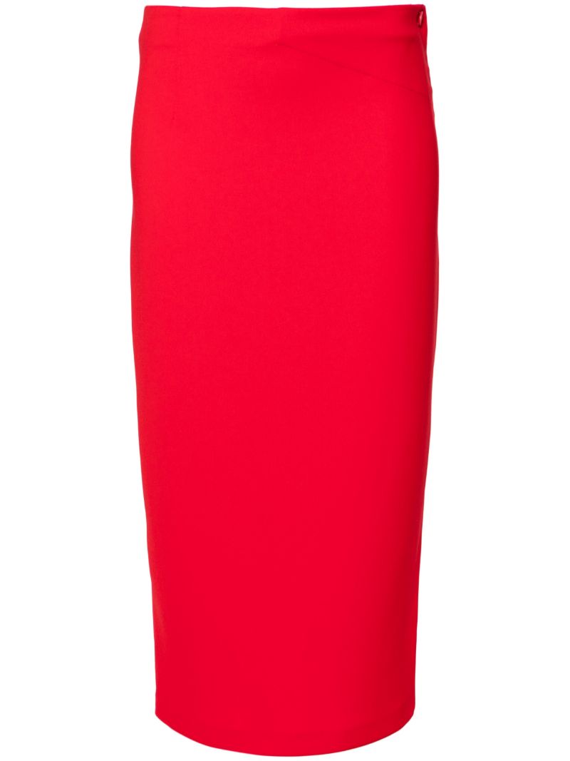 Red Cady Midi Skirt