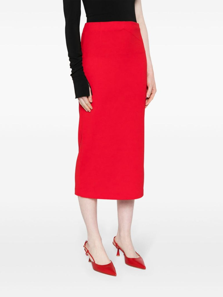 Red Cady Midi Skirt