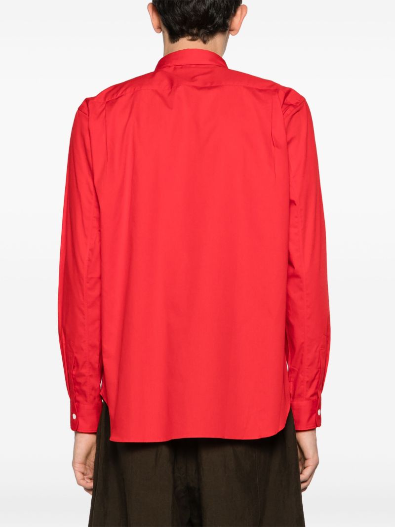 Red Cotton Poplin Shirt