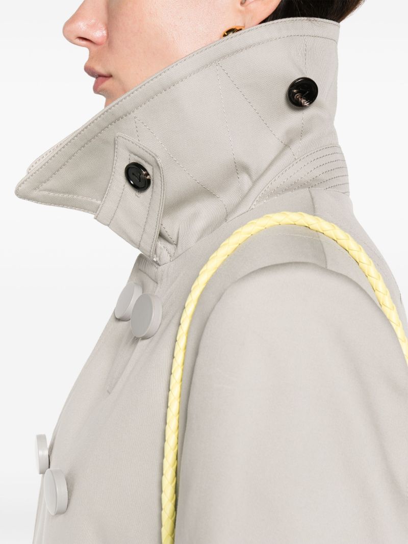 Grey Double-breasted Cotton Jacket
