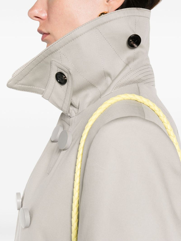 Grey Double-breasted Cotton Jacket