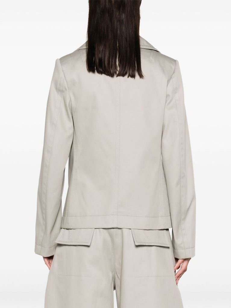 Grey Double-breasted Cotton Jacket