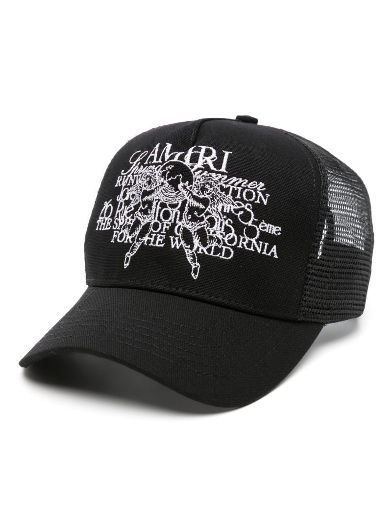 Black Cherub Cotton Trucker Hat