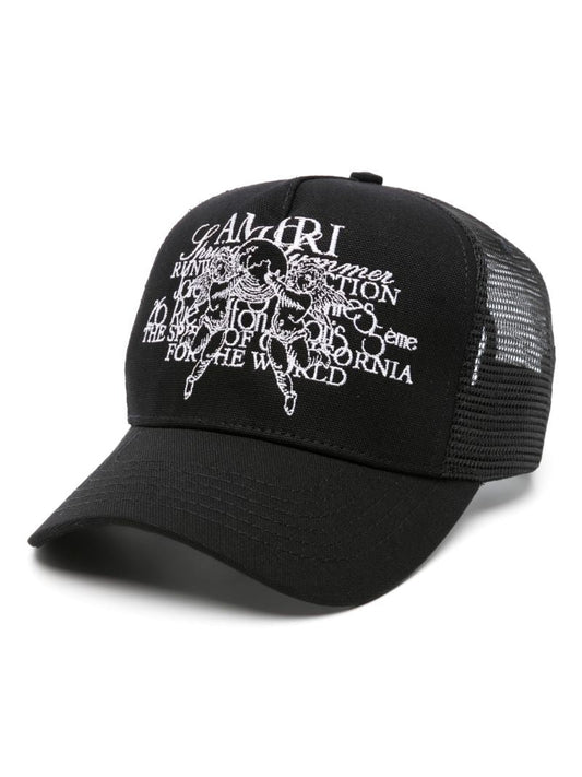 Black Cherub Cotton Trucker Hat
