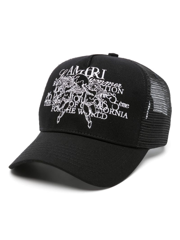 Black Cherub Cotton Trucker Hat