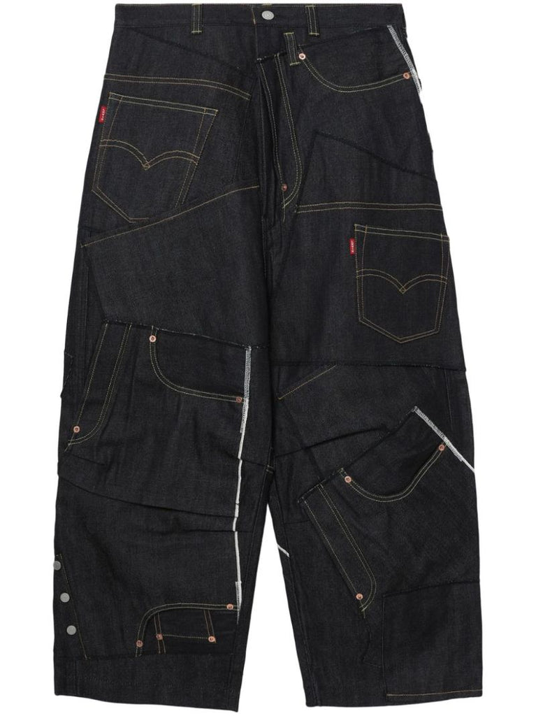 X Levi's Blue Patchwork Wide-leg Jeans