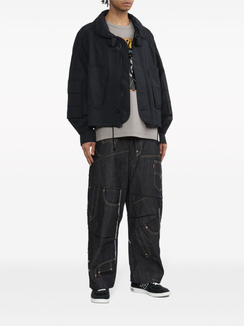 X Levi's Blue Patchwork Wide-leg Jeans