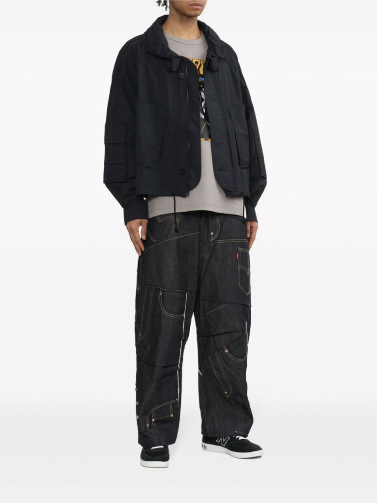 X Levi's Blue Patchwork Wide-leg Jeans