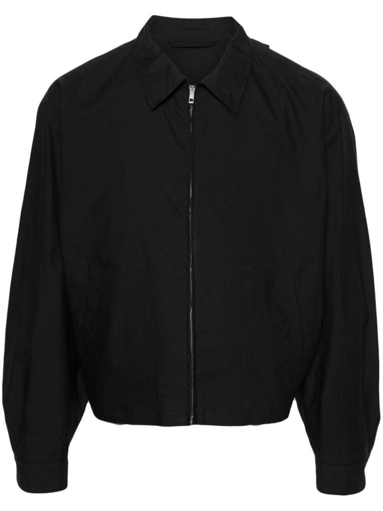 Black Zip-up Bomber Jacket