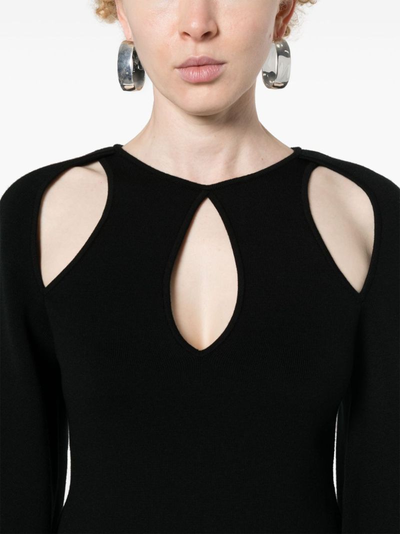 Black Cut-out Sweater