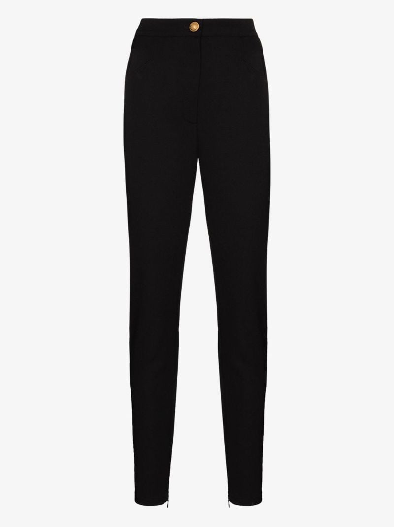 Black Slim Wool Trousers