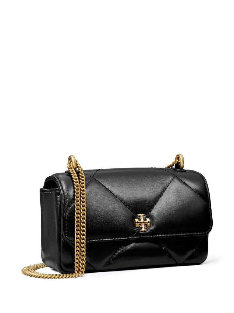 Black Kira Diamond Quilt Shoulder Bag