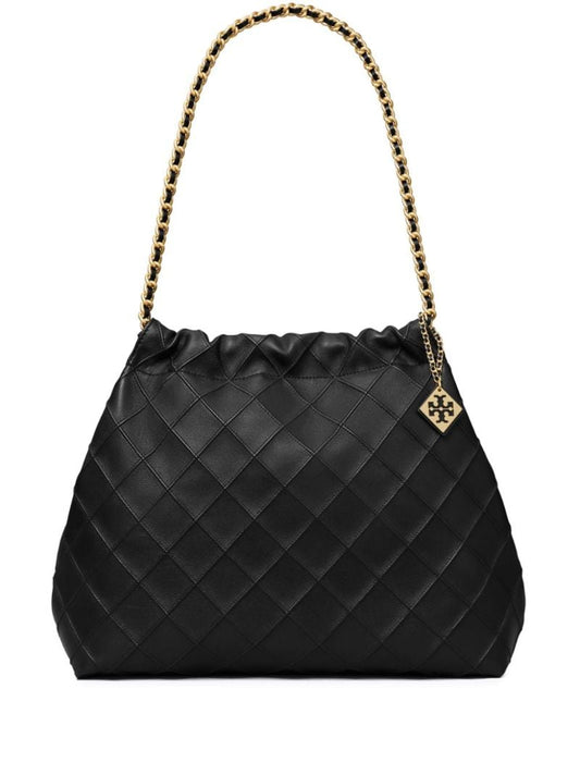Black Fleming Leather Shoulder Bag
